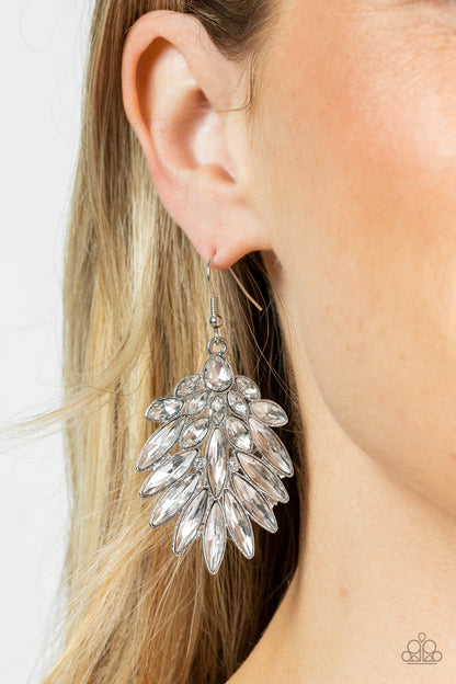 COSMIC-politan - White Earrings Paparazzi Accessories #P5ST-WTXX-047XX