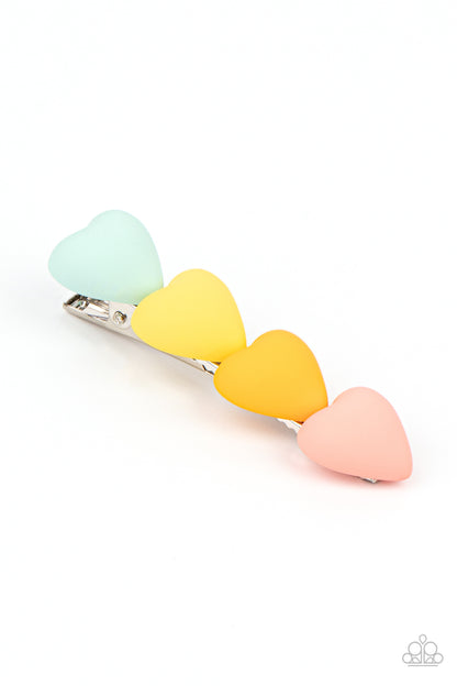 HEART to Please - Multi Heart Hair Clip Paparazzi Accessories. Subscribe & Save. #P7SS-MTXX-130XX