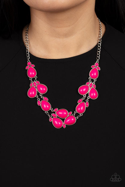 Botanical Banquet - Pink Necklace Paparazzi Accessories. Get Free Shipping. #P2ST-PKXX-120XX