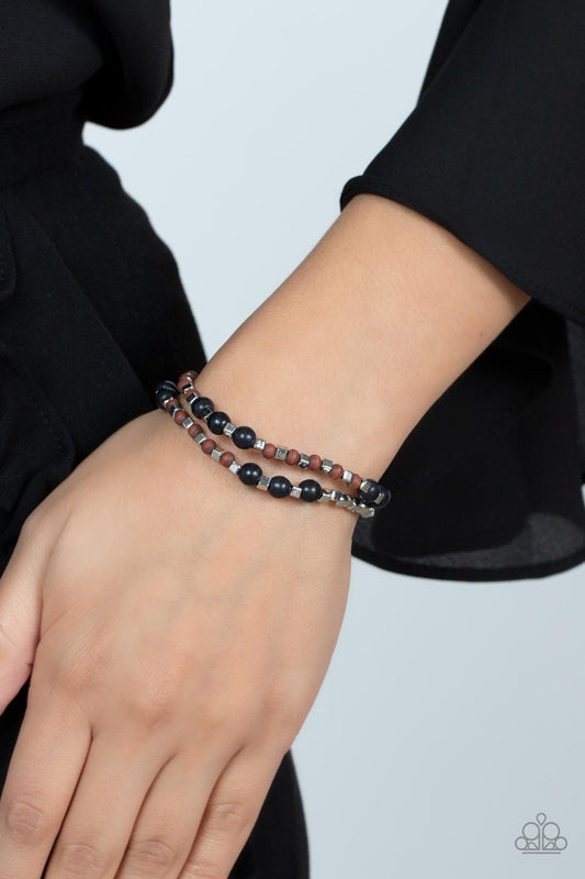 Paparazzi Backcountry Beauty - Black Bracelet. #P9SE-BKXX-295XX.l Subscribe & Save