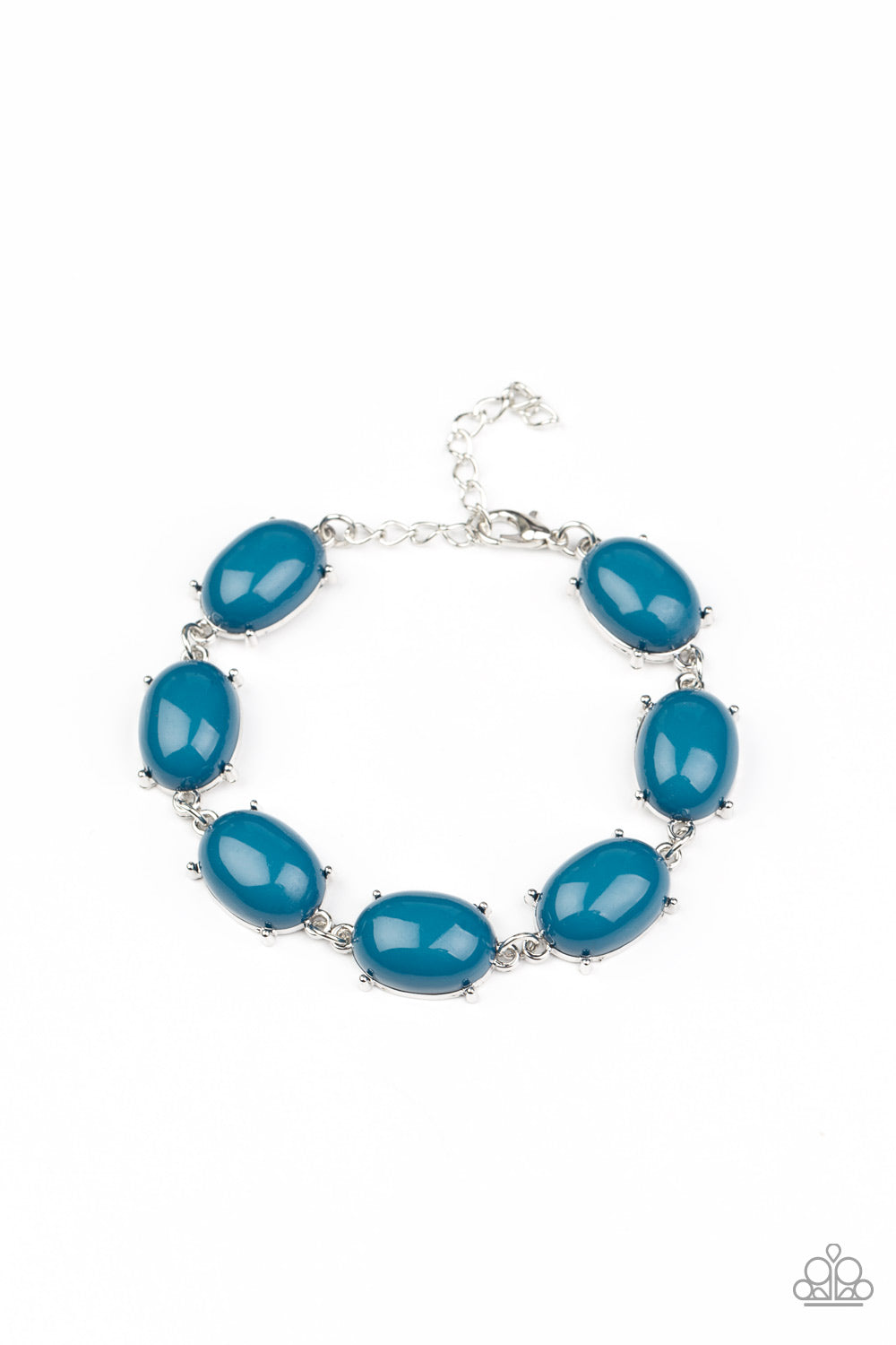 Confidently Colorful Mykonos Blue Bracelet Paparazzi Accessories. Free Shipping. #P9WH-BLXX-258XX