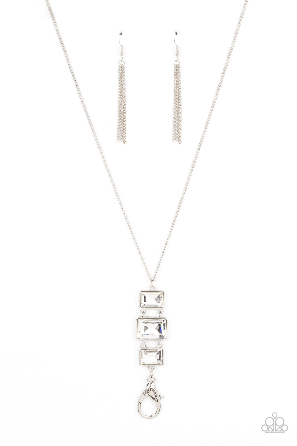 Paparazzi Uptown Totem White Lanyard Necklace. Subscribe & Save. #P2LN-WTXX-093XX