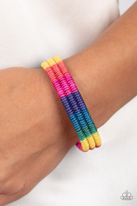 Paparazzi Rainbow Renegade - Multi Bracelet Urban Unisex. #P9UR-MTXX-236XX. Subscribe and Save!