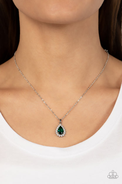 Paparazzi A Guiding SOCIALITE Green Dainty Pendant Necklace. Get Free Shipping