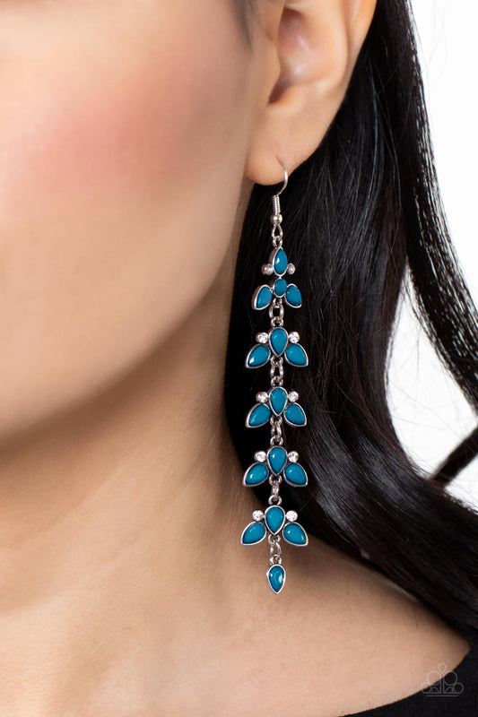 Paparazzi Fanciful Foliage - Blue Earrings #P5RE-BLXX-249XX