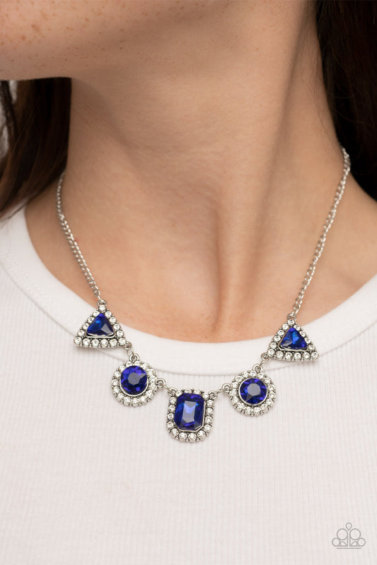 Paparazzi Posh Party Avenue - Blue Necklace. #P2ST-BLXX-188XX. Get Free Shipping. 