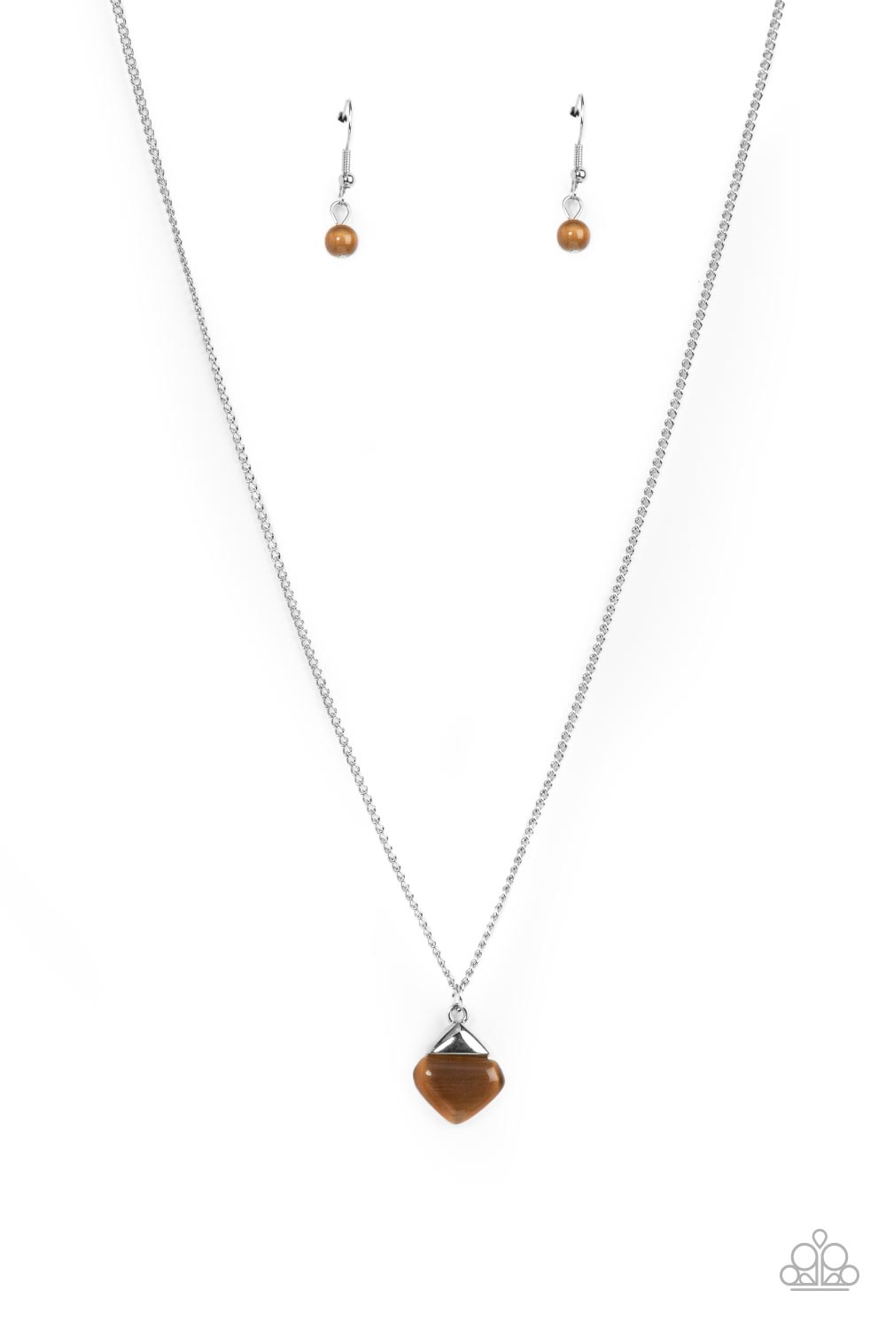 Paparazzi Gracefully Gemstone - Brown Necklace. #P2DA-BNXX-079XX. Get Free Shipping