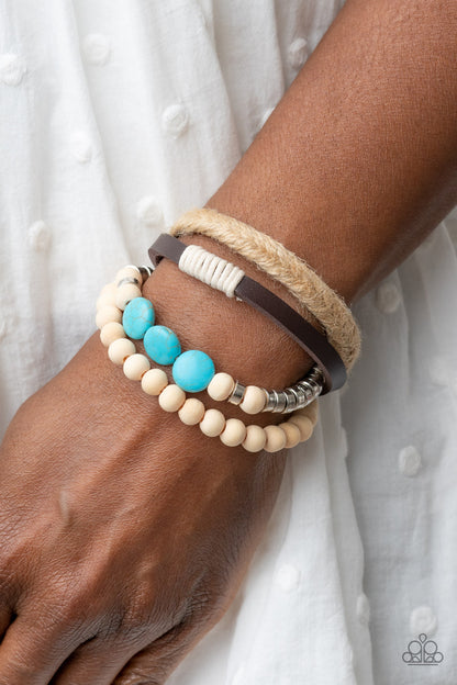 DRIFTER Away - Blue Urban Bracelet Paparazzi Accessories. Subscribe & Save. #P9UR-BLXX-195XX