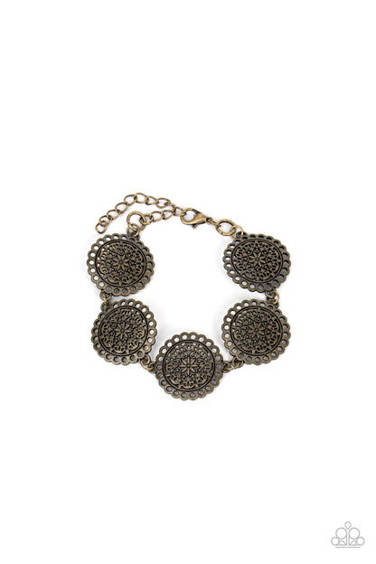 Paparazzi Garden Gate Glamour - Brass Bracelet #P9BA-BRXX-046YF available online to buy!