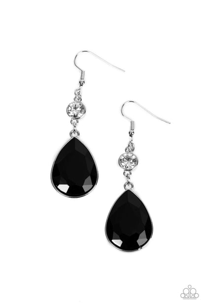 Smile for the Camera Black Dainty Earring Paparazzi Accessories. Get Free Shipping. #P5RE-BKXX-421XX