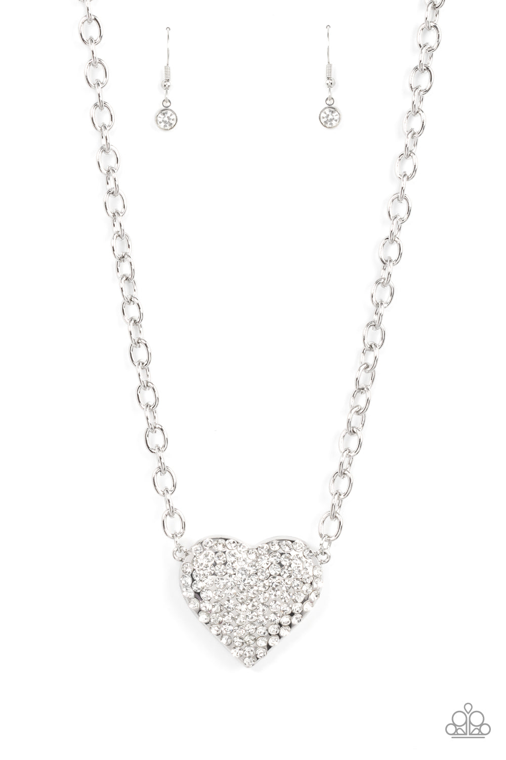 Heartbreakingly Blingy Necklace Paparazzi Accessories Life of the party