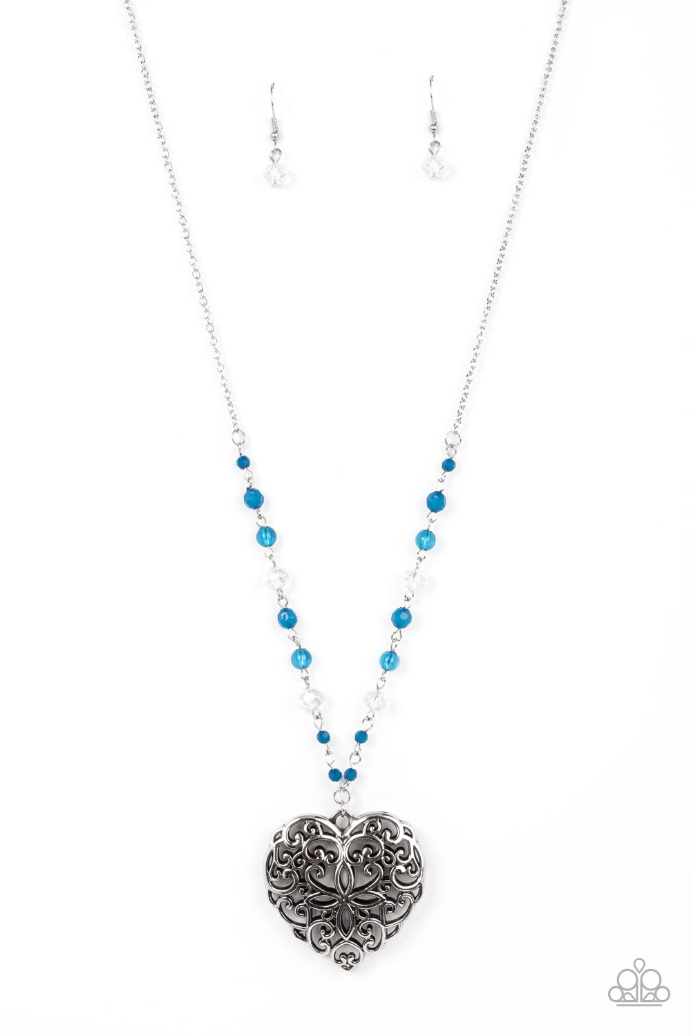 Doting Devotion - Blue Necklace Paparazzi Necklace. Subscribe & Save! #P2WH-BLXX-432XX