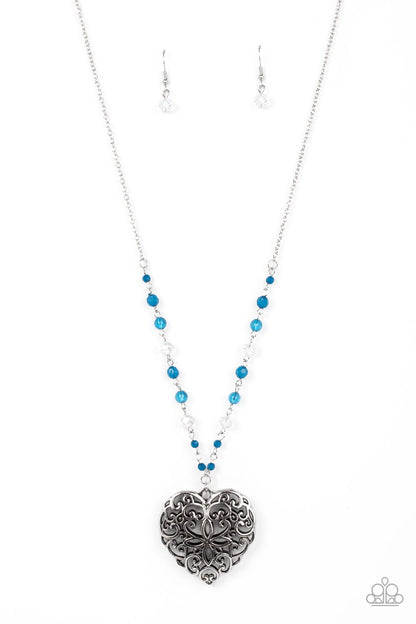 Doting Devotion - Blue Necklace Paparazzi Necklace. Subscribe & Save! #P2WH-BLXX-432XX