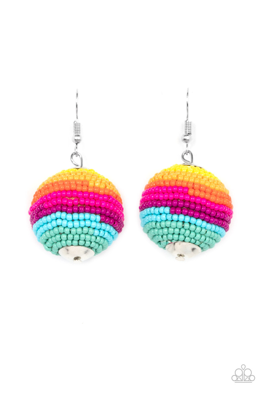 Zest Fest - Multi Seed Beads Earrings Paparazzi Accessories. Get Free Shipping. #P5SE-MTXX-147XX