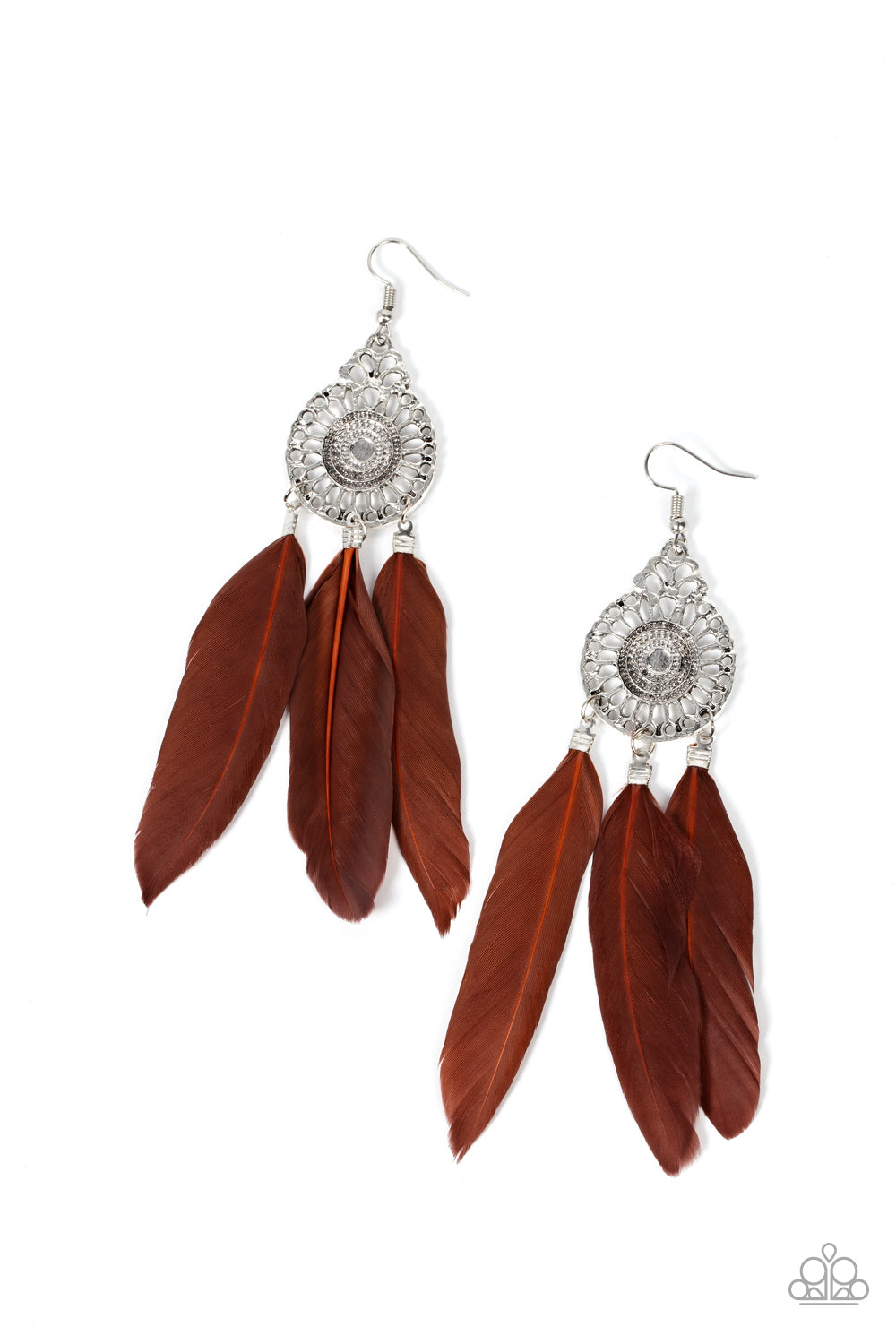 Paparazzi Pretty in PLUMES Brown Earring. Get Free Shipping. #P5SE-BNXX-193XX. Tassel Earring