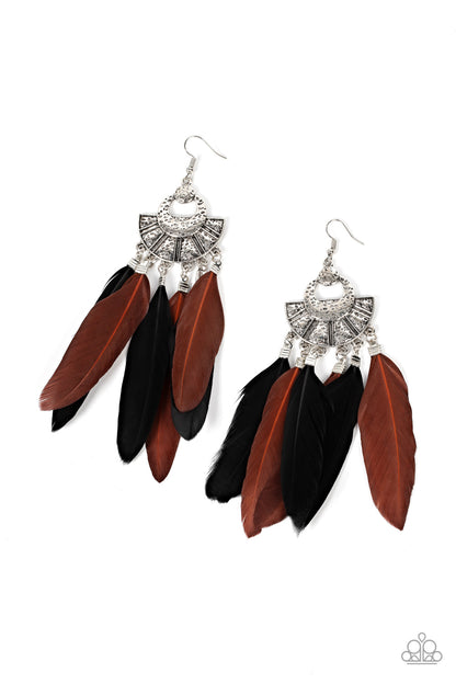 Plume Paradise Multi Feather Tassel Earring Paparazzi Accessories. Subscribe & Save.