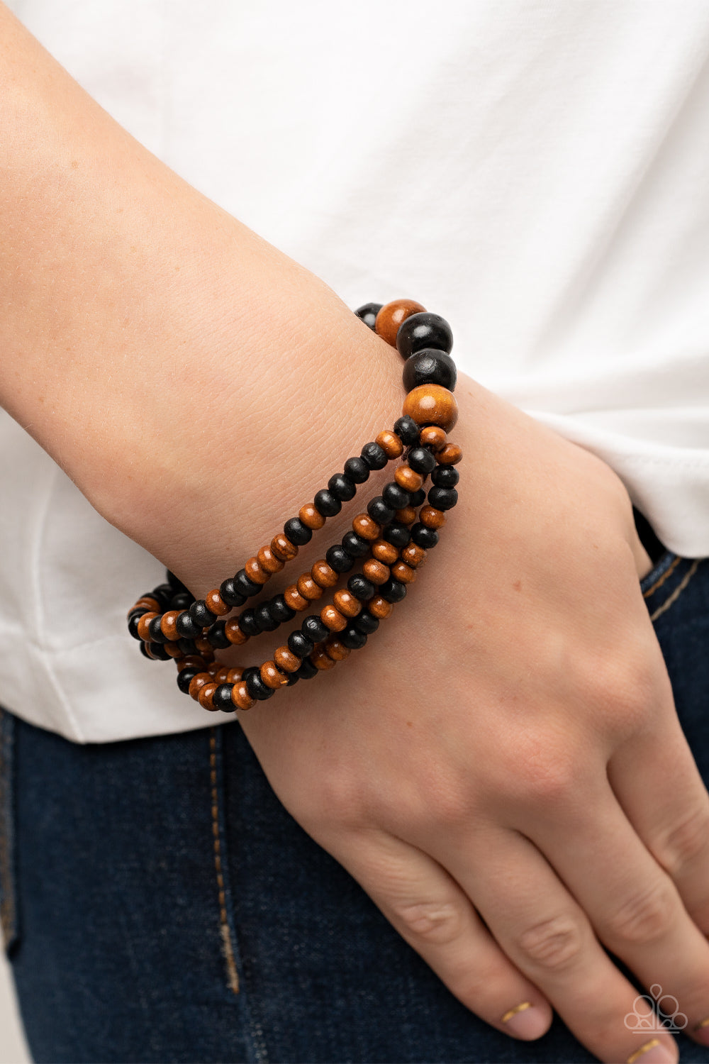 Paparazzi Oceania Oasis Black Bracelet Wooden Accessory. Subscribe & Save. #P9SE-BKXX-289XX