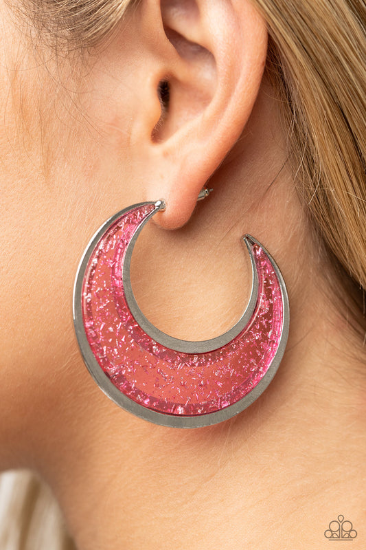 Paparazzi Charismatically Curvy Pink Earrings $5.00 Jewelry. #P5HO-PKXX-036XX. Get Free Shipping!