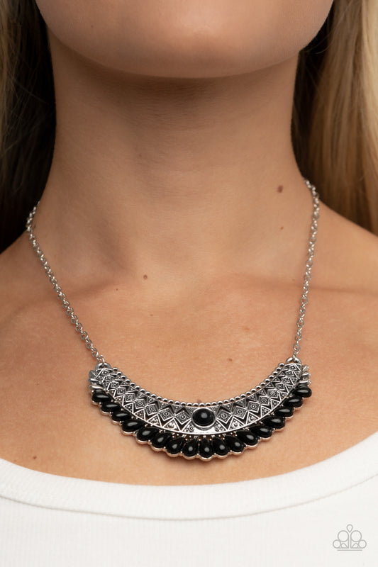 Paparazzi Abundantly Aztec Black Necklace. Get Free Shipping. #P2SE-BKXX-305XX