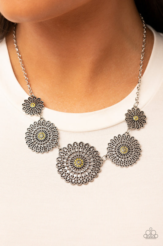 Paparazzi Marigold Meadows Yellow Necklace. #P2RE-YWXX-093XX. Subscribe & Save! 