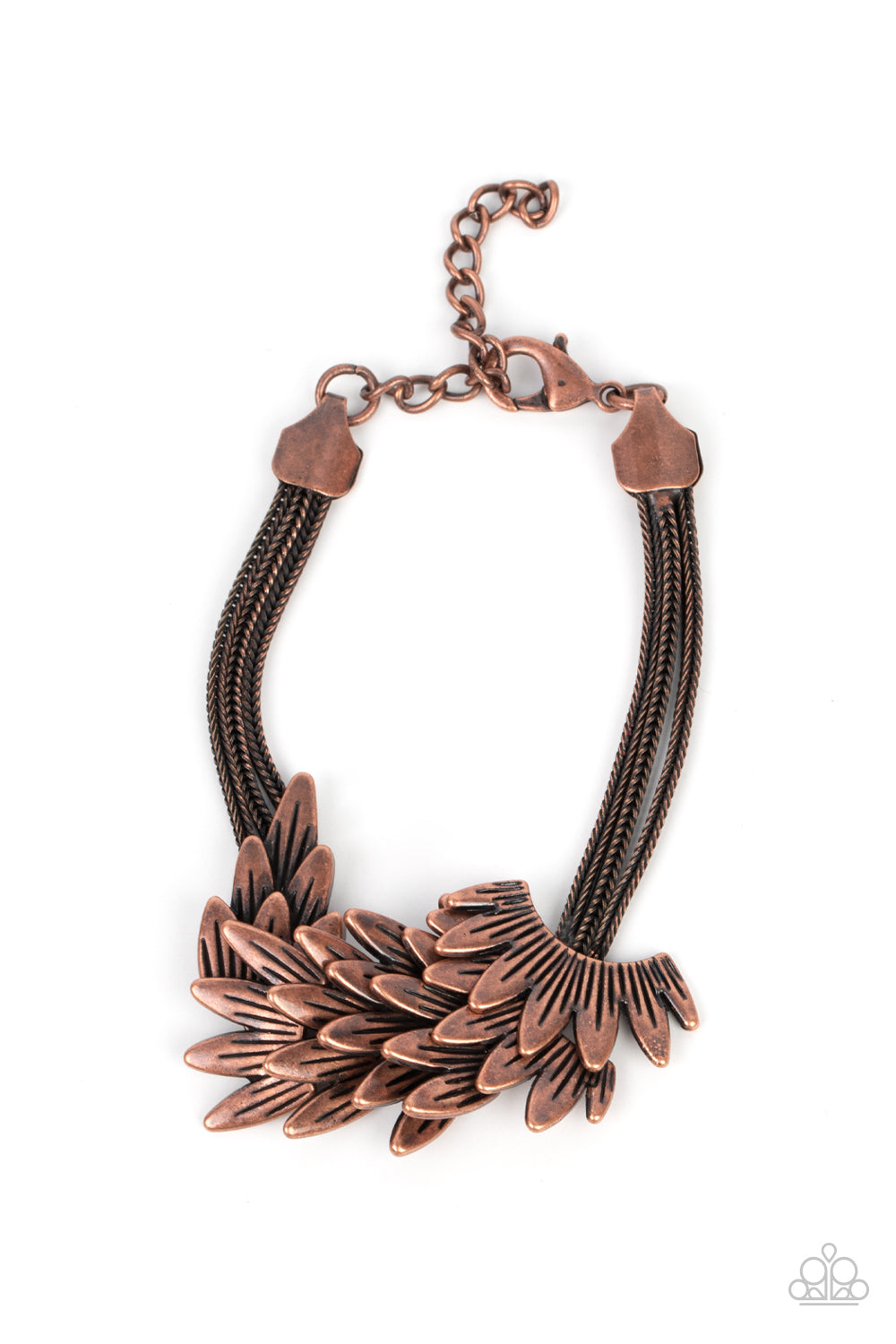 BOA and Arrow Copper Bracelet Paparazzi Accessories. #P9SE-CPXX-117XX. Free Shipping