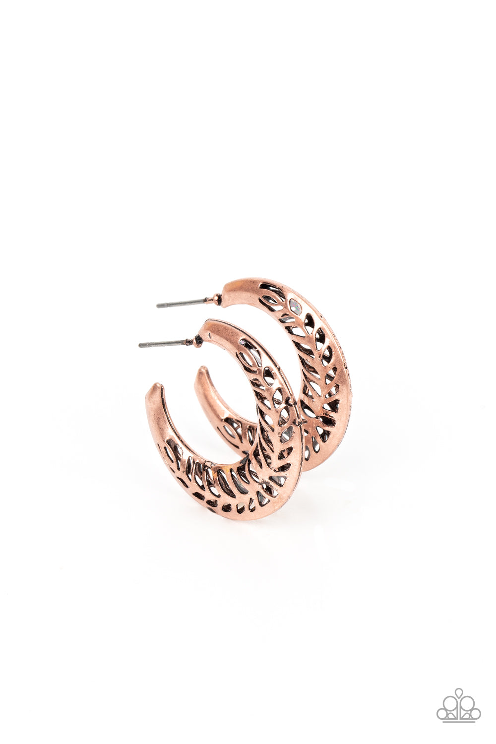 Wanderlust Wilderness Copper Hoop Earrings Paparazzi Accessories. Get Free Shipping. #P5HO-CPXX-155XX