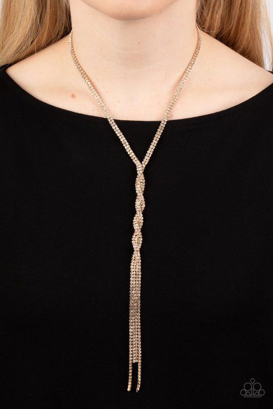 Impressively Icy Gold Y Necklace Paparazzi Accessories. Subscribe & Save. #P2RE-GDXX-426XX