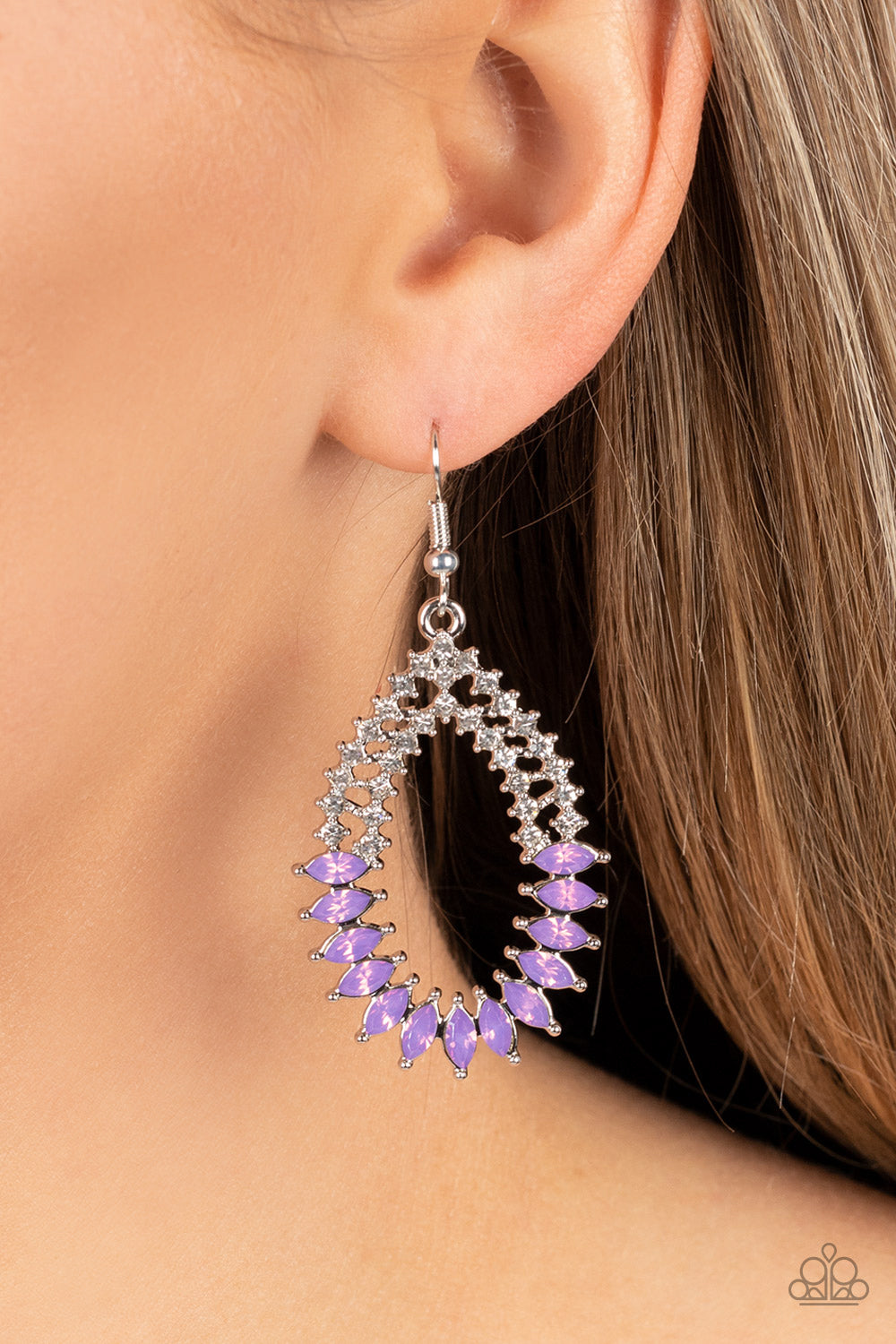 Paparazzi Lucid Luster Purple Earrings #P5RE-PRXX-197XX. Get Free Shipping