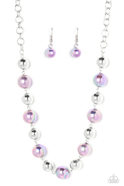 Dreamscape Escape Purple Iridescent Necklace Paparazzi Accessories. #P2RE-PRXX-303IX
