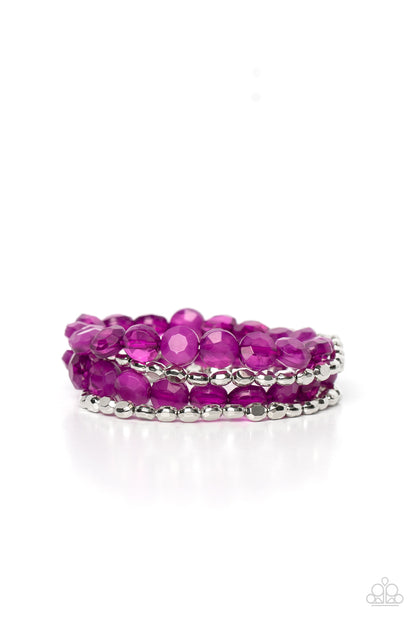 Paparazzi Seaside Siesta Purple Bracelet. #P9SE-PRXX-187IT. Subscribe & Save. Dahlia Beads Stretchy