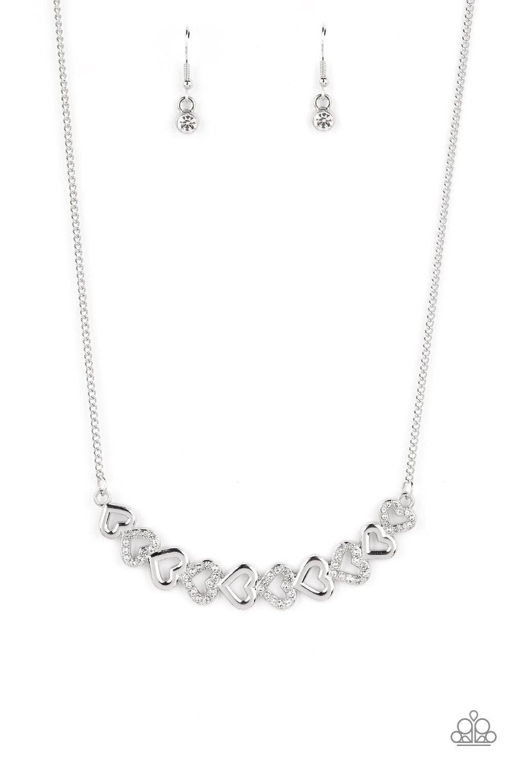 Sparkly Suitor White Necklace Paparazzi Accessories. Subscribe & Save. #P2RE-WTXX-630KA