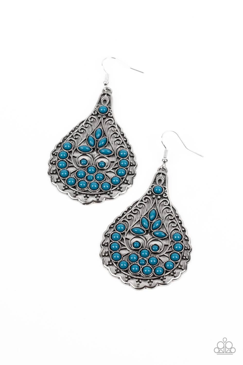 Botanical Beauty Blue $5 Earring Paparazzi Accessories. Get Free Shipping. Midnight Beads earring