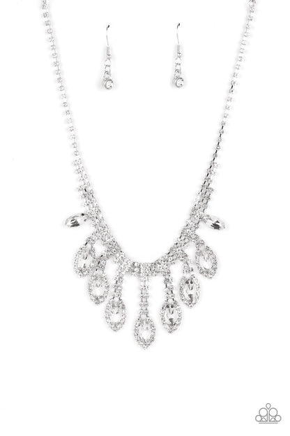 REIGNING Romance White Necklace Paparazzi $5.00 Jewelry. Bridal Fashion Jewelry. Prom Jewelry