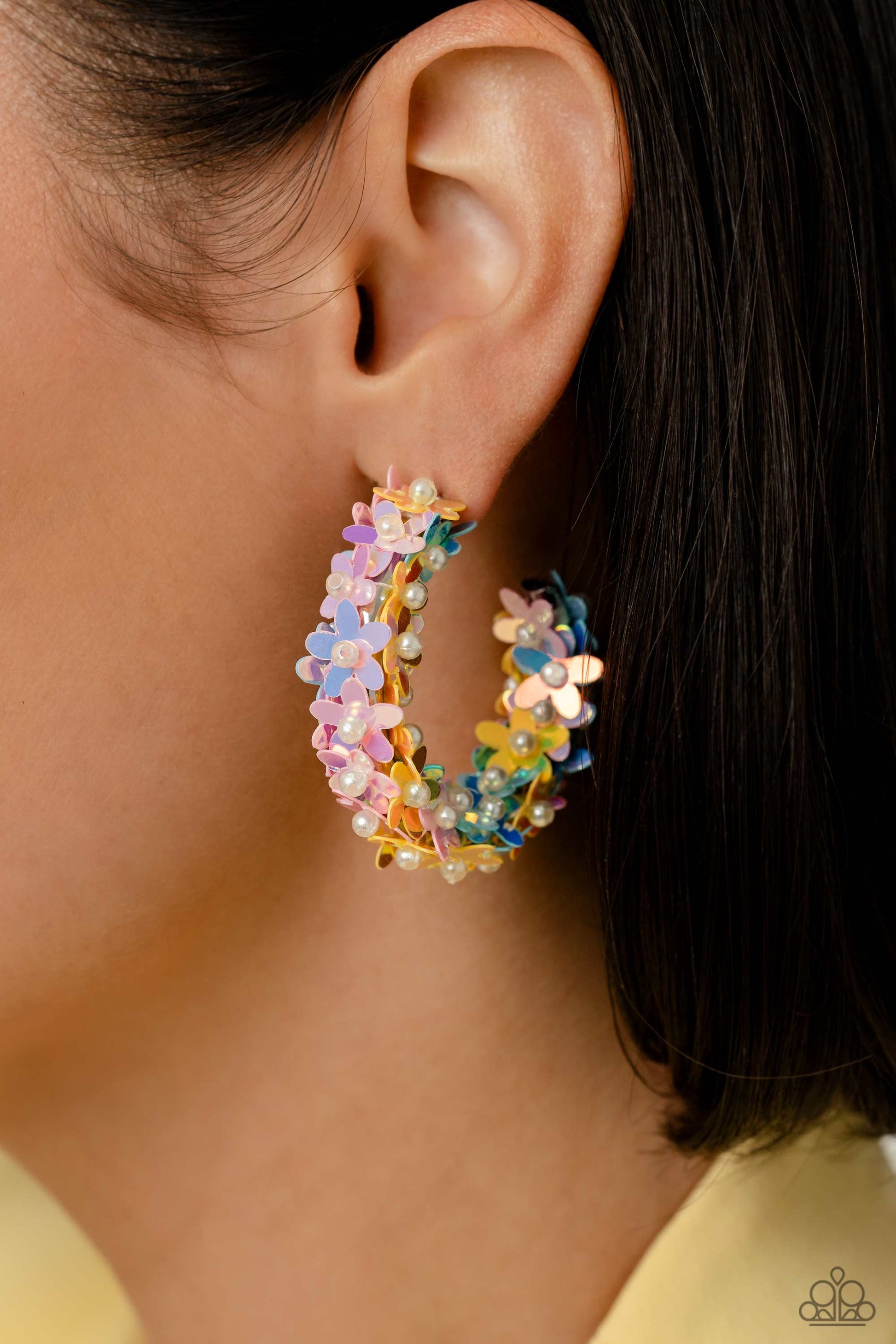 Fairy Fantasia Multi Earring Paparazzi Accessories. $5 Floral Hoop Paparazzi. Life of the party