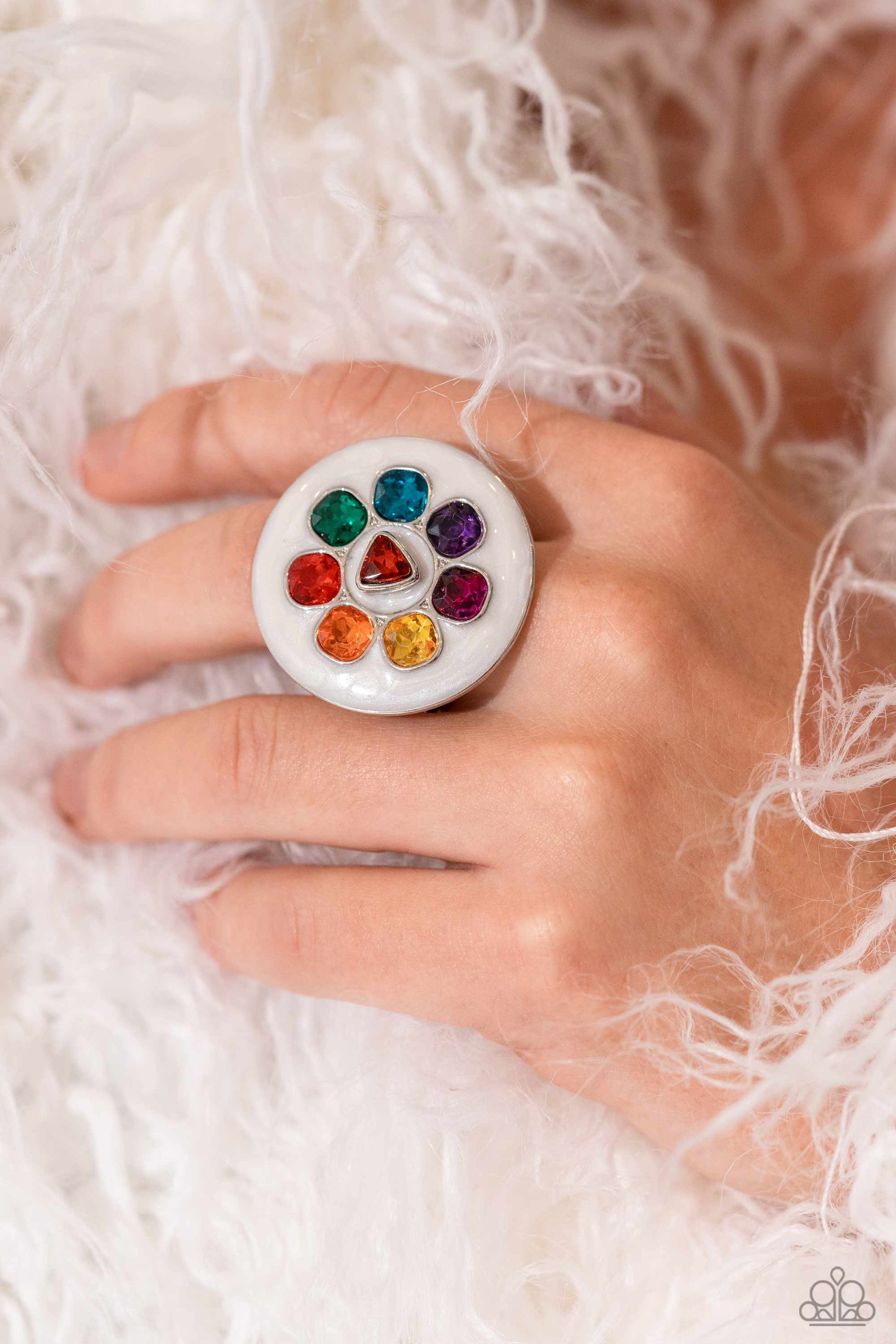 Captivating Centerpiece Multi $5 Ring. Subscribe & Save. #P4SE-MTXX-032XX