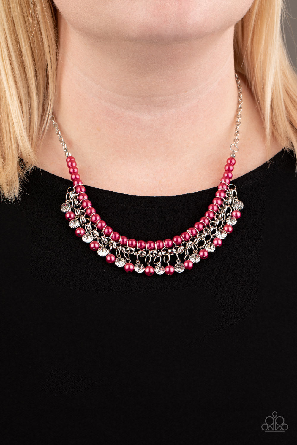 A Touch of CLASSY - Pink Pearl Necklace Paparazzi Accessories. Subscribe & Save. #P2RE-PKXX-170XX