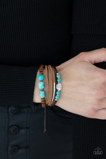 Paparazzi Act Natural - Blue Bracelet at AainaasTreasureBox. #P9UR-BLXX-176XX. Get Free Shipping!