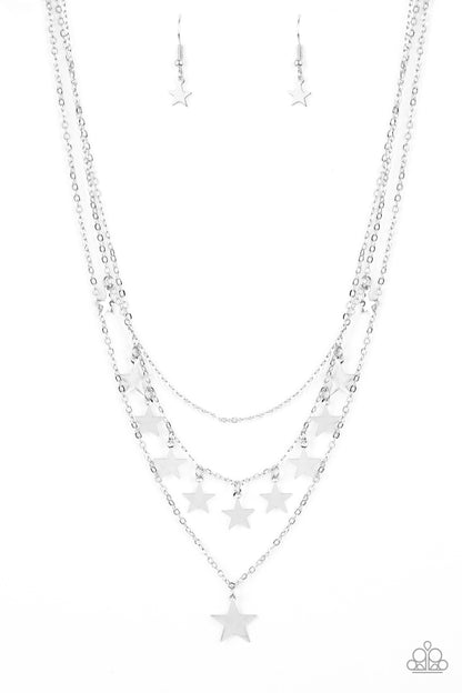 Americana Girl Silver Star Charms Dainty Necklace Paparazzi Accessories. Subscribe & Save.