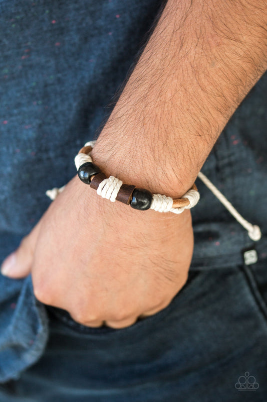 Paparazzi Bracelet ~ Back In The Backwoods - Brown Wooden Urban Bracelet