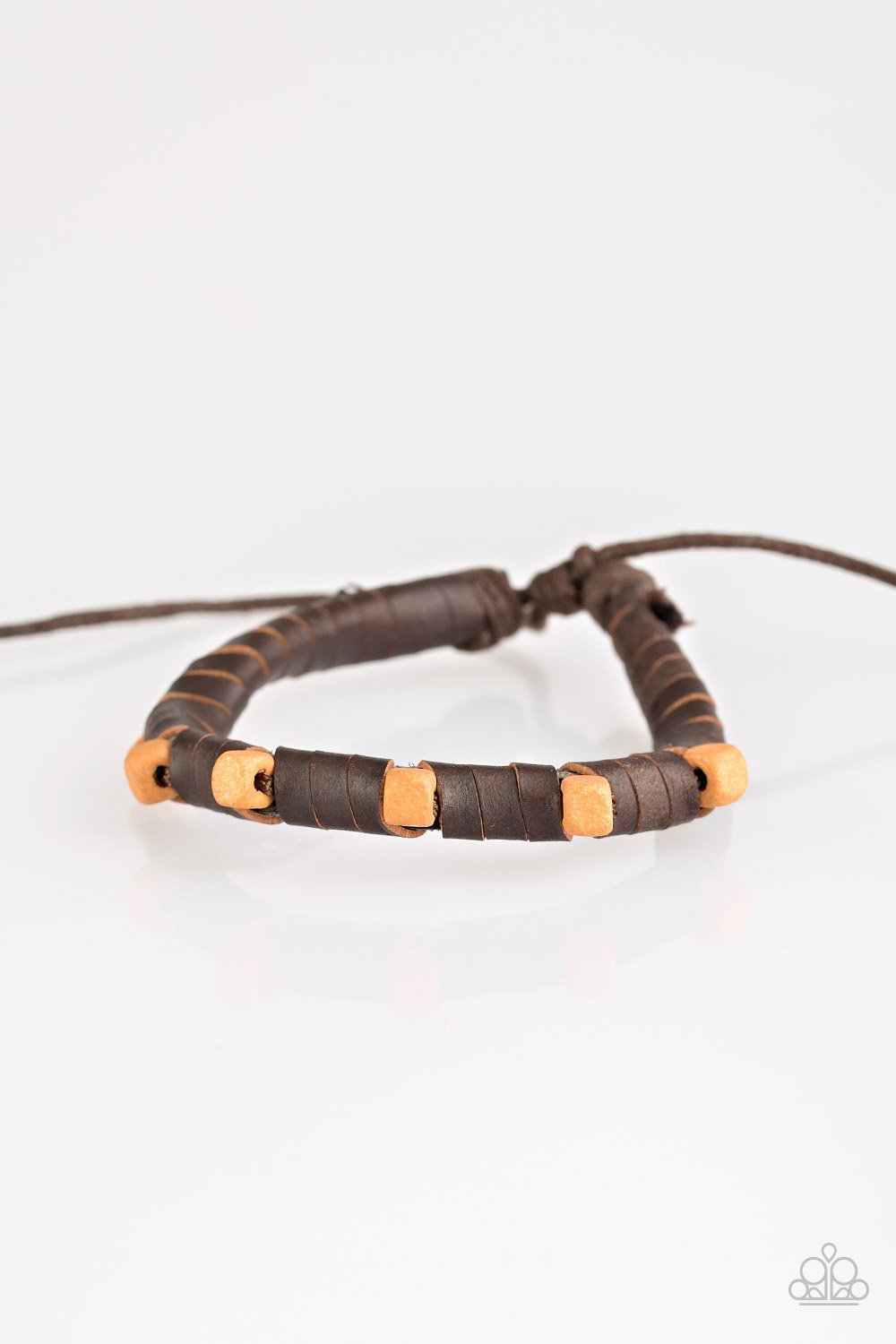 Backwoods Backpacker - Brown Bracelet Leather Urban Paparazzi Accessories