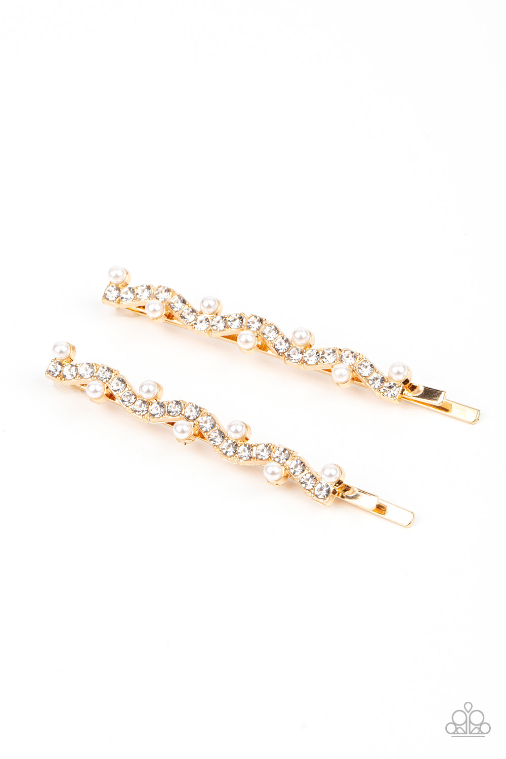 Ballroom Banquet - Gold Hair Clip Bobby Pin Paparazzi Accessories