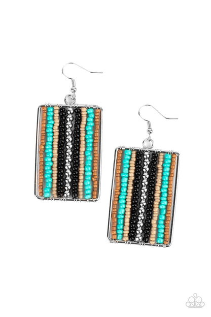 Beadwork Wonder - Black Earring Paparazzi Accessories Seed Beads Earring