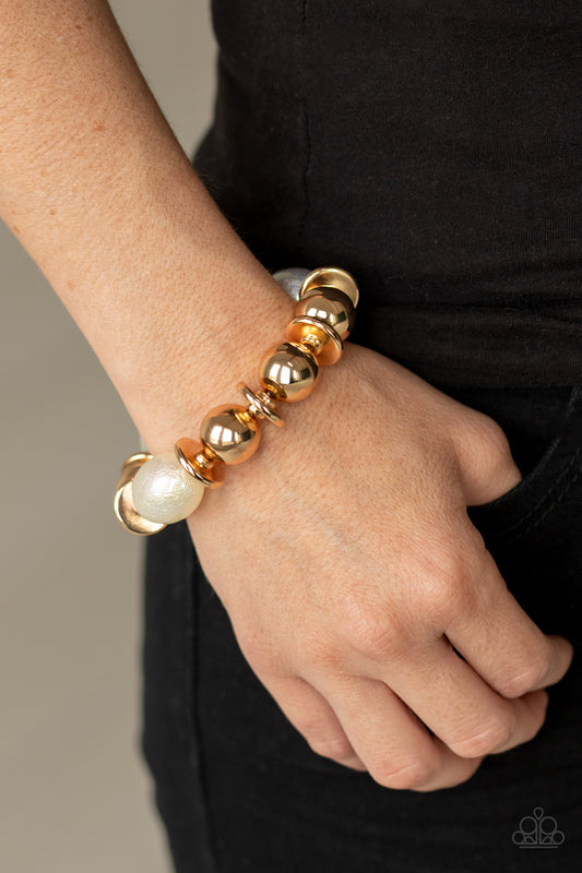 Paparazzi Big League Luster Gold Bracelet $5 Jewelry. Free Shipping! #P9RE-GDXX-281UP