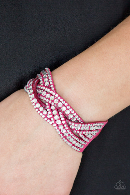 Paparazzi Bracelet ~ Bring On The Bling - Pink Wrap Bracelet