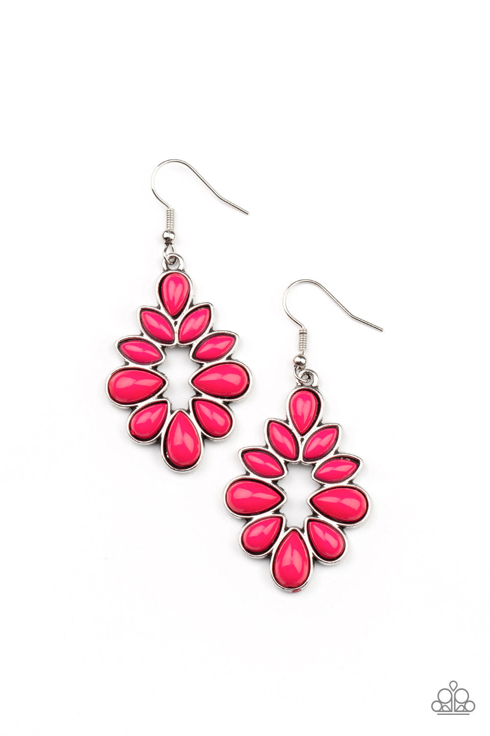 Burst Into TEARDROPS Pink Earrings Paparazzi Accessories Five Dollar Jewellery #P5WH-PKXX-224XX