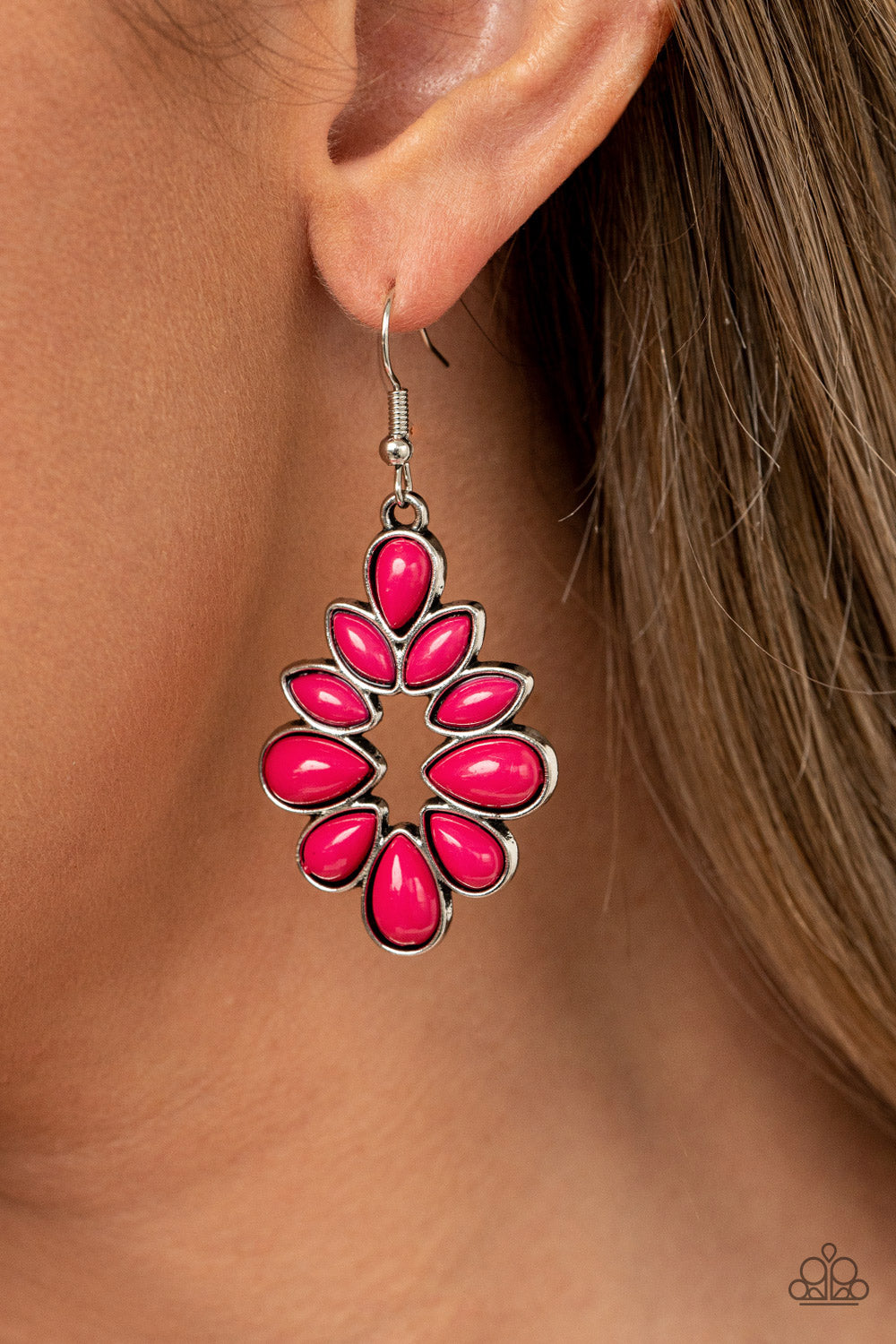 Paparazzi Burst Into TEARDROPS Pink Earrings online at AainaasTreasureBox  #P5WH-PKXX-224XX