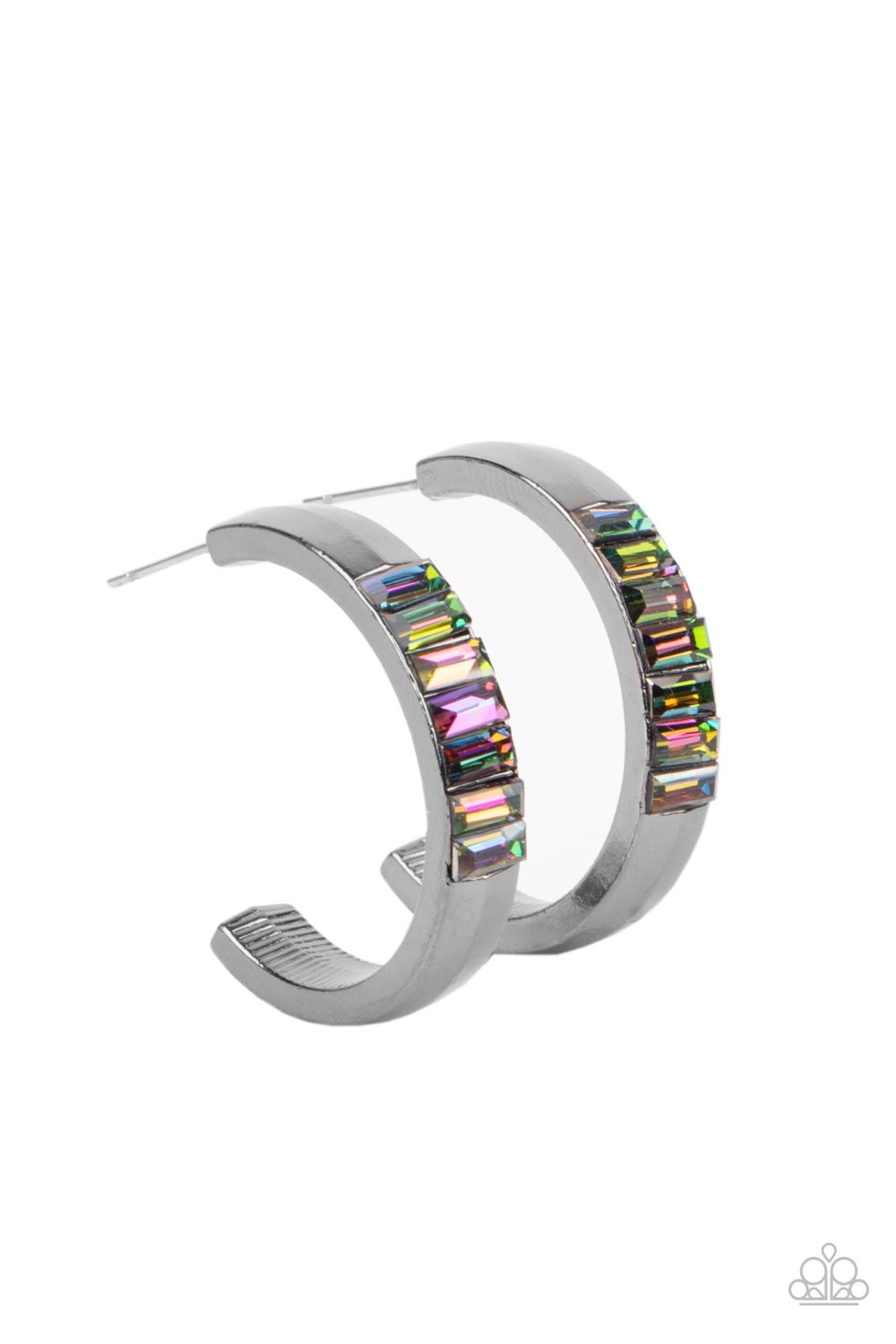 Bursting With Brilliance Multi Oil Spill Hoop Earring Paparazzi Accessories. Get Free Shipping