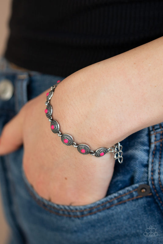 Paparazzi Cactus Paradise - Pink Dainty Stone Bracelet. Get Free Shipping! #P9DA-PKXX-083XX