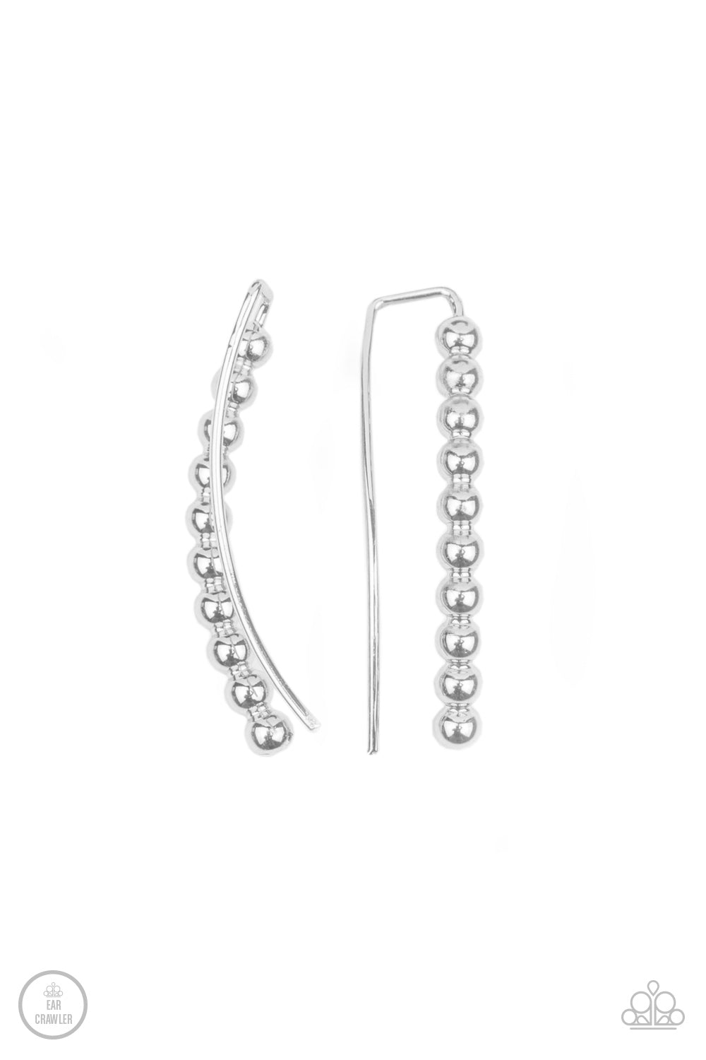 Climb On Silver Earrings Paparazzi Accessories $5.00 Ear Climbers. Free Shipping! #P5PO-CRSV-184XX