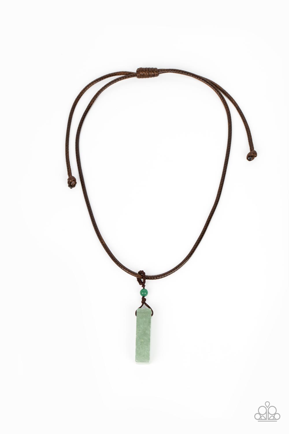 Comes Back ZEN-fold Green Necklace Paparazzi Accessories. Get Free Shipping. #P2UR-GRXX-037XX